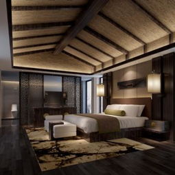 丽江铂尔曼度假五星酒店东南亚现代中式套房卧室
