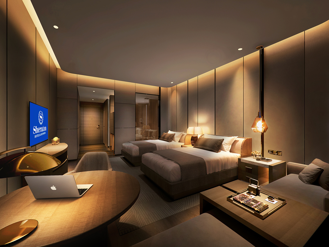 光影与奢华的共舞——解析五星级酒店样板房照明设计艺术